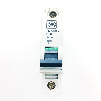 MK Electric LN5932s B32 32A 32 Amp MCB Circuit Breaker Type B